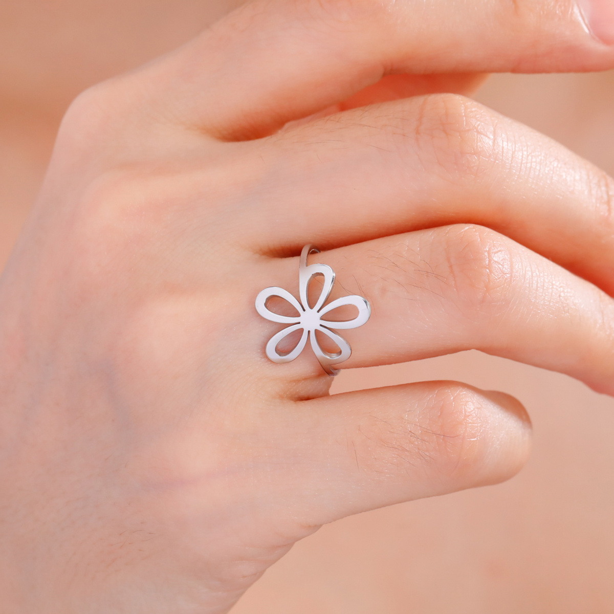 Garland Ring Daisy Ring Stainless Steel Engagement Band